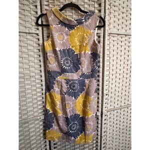 Boden Retro Inspired Shift Dress Multicolor Small Fully Lined Boat Neck Collar